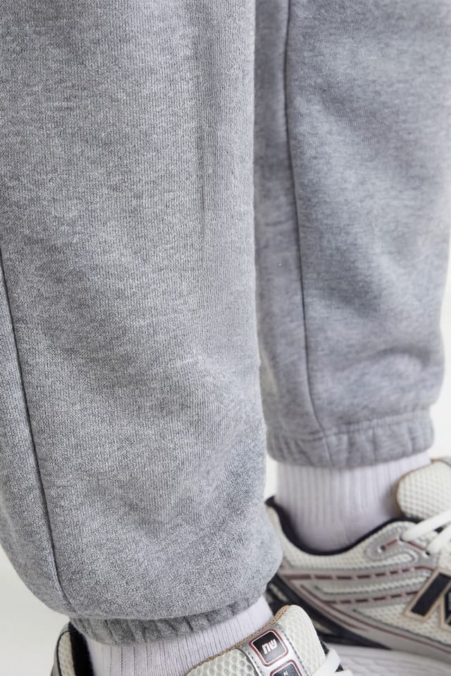 CICAY CICAY Men's Elastic Hem Joggers - Cotton Blend Tapered Fit in Mid Grey - 2
