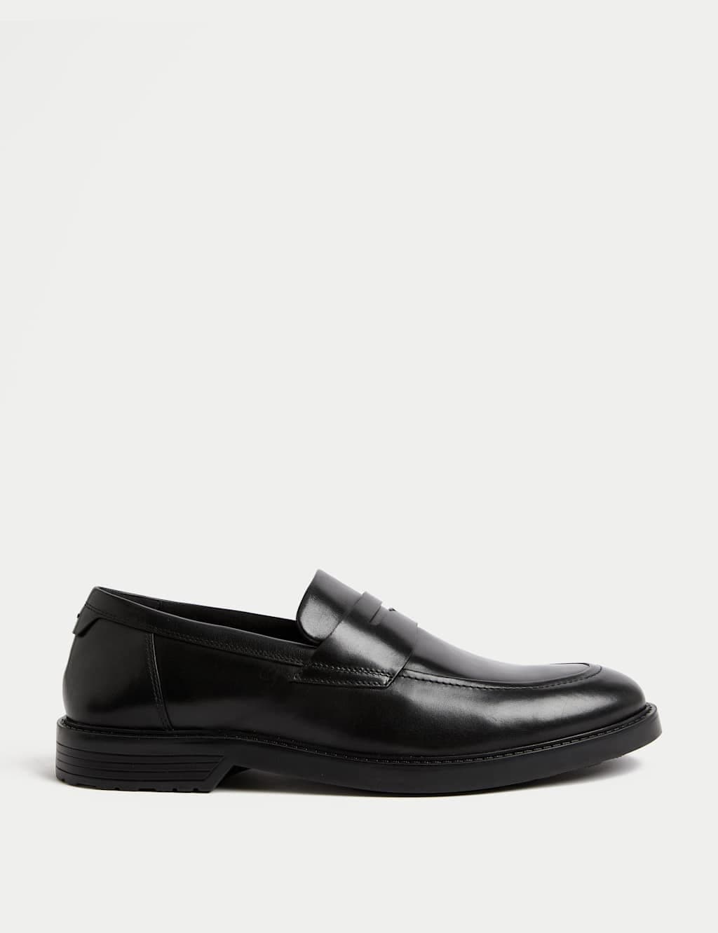 Marks & Spencer M&S Airflex™ Leather Slip-On Loafers Black
