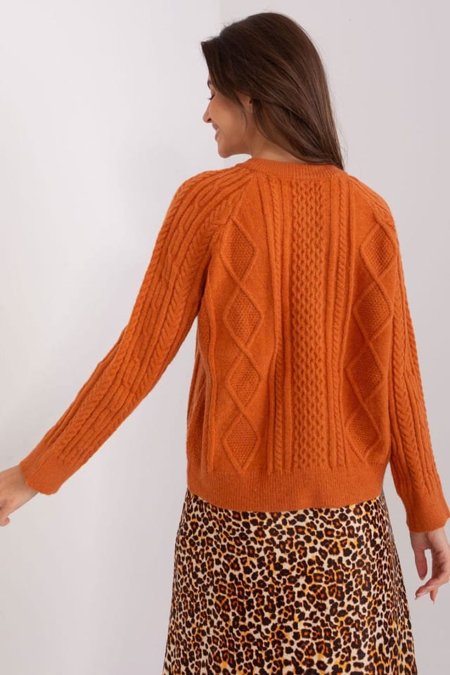 Love Lace Love Lace Women's Variegated Button Front Cardigan Sweater Style 186816 in Orange - 3