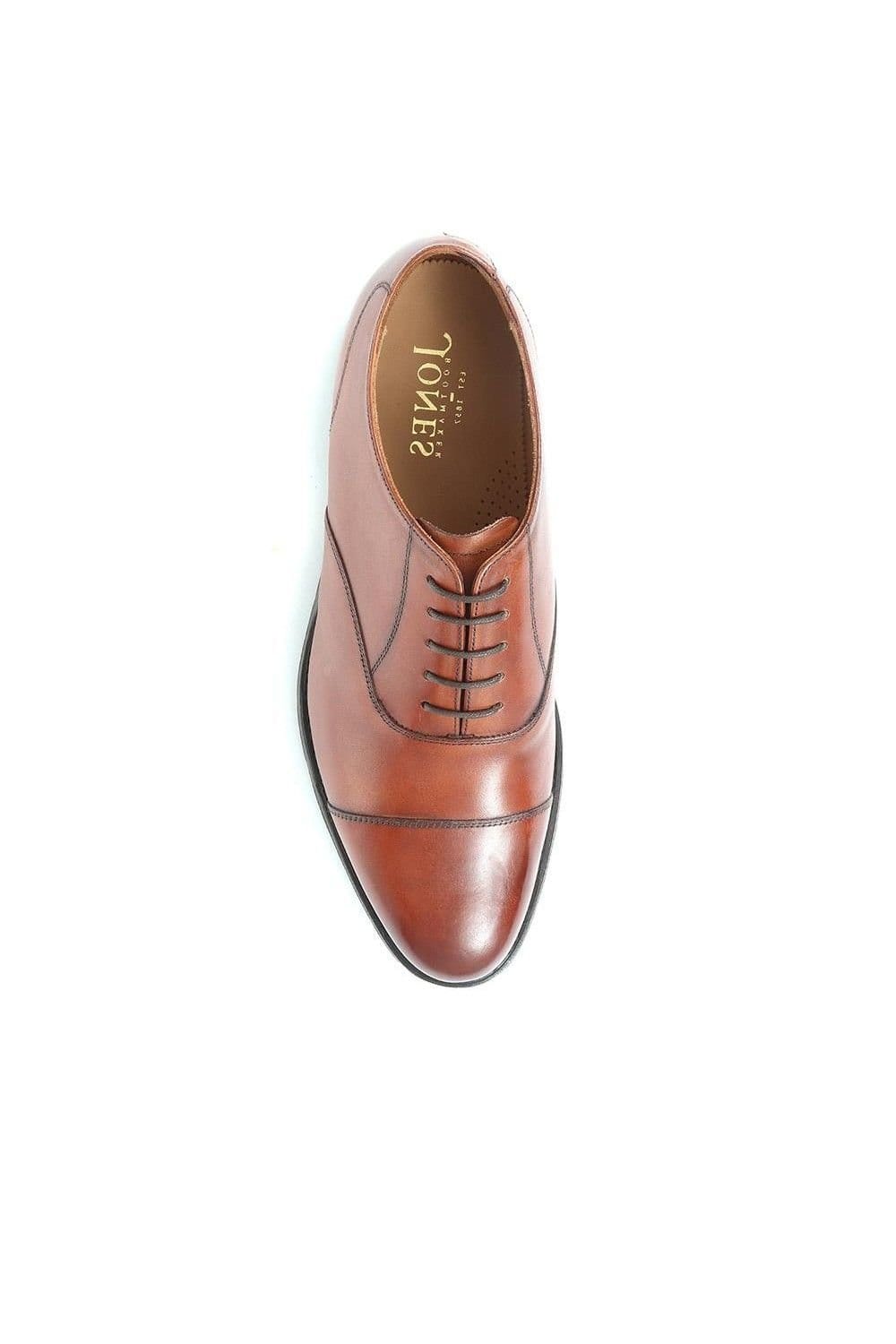 Jones Bootmaker Jones Bootmaker Men's Barnet Goodyear Welted Leather Oxford Shoes in Brown - 4