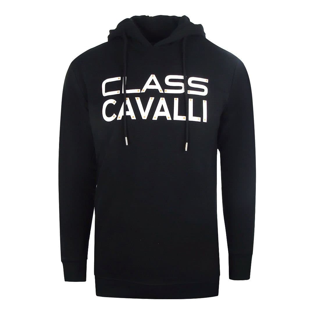 Cavalli Class Cavalli Class Men's Reverse Logo Black Hoodie