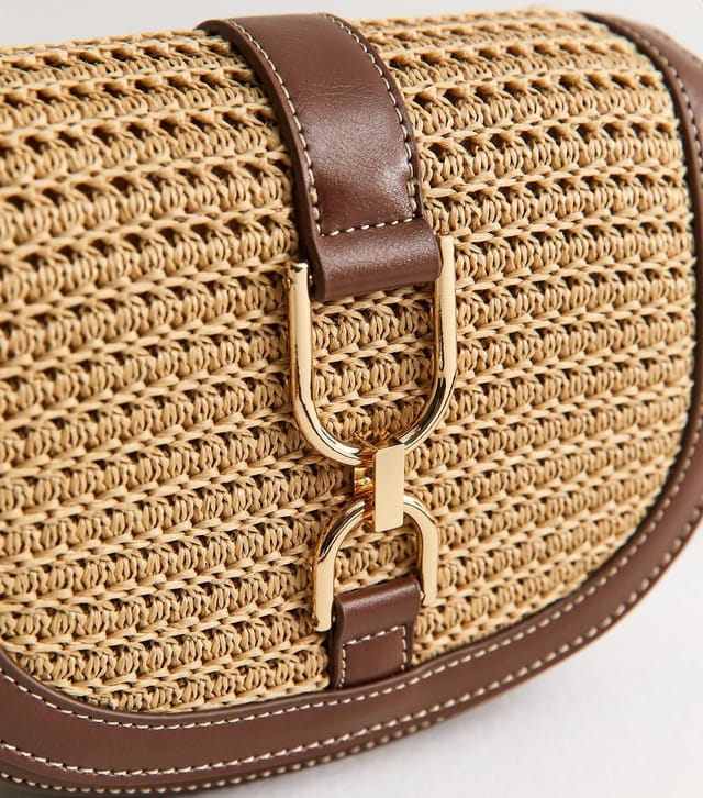 New Look Brown Woven Front Saddle Crossbody Bag New Look - 3
