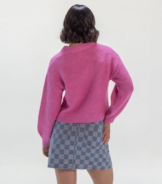 Sunshine Soul Women's Light Blue Check Chambray Mini Skirt Sunshine Soul New Look - 3