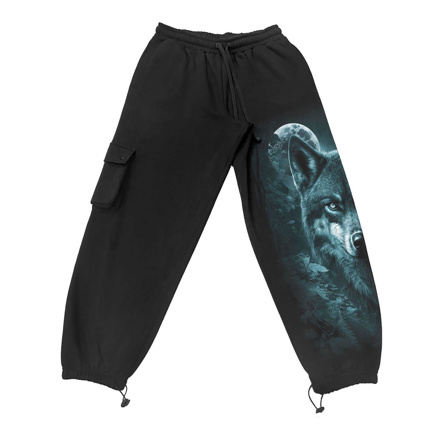 Spiral Direct Spiral Direct Men's Forest Guardians Cargo Jogging Bottoms in Black