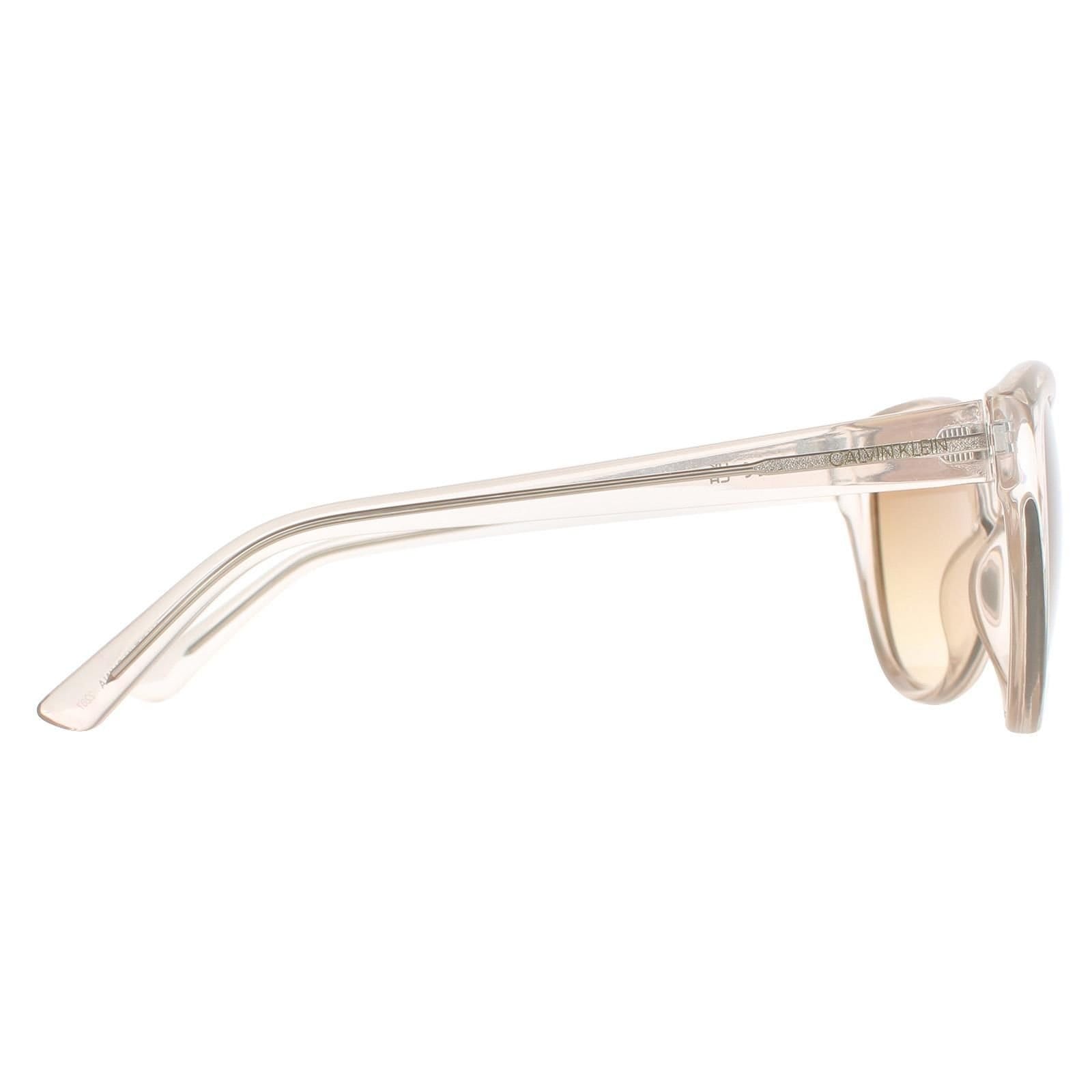 Calvin Klein CALVIN KLEIN Women's Cat Eye Crystal Beige Brown Gradient CK19536S - 4