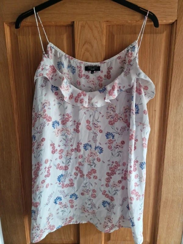 New Look New Look Curves Size 22 Floral Ruffle Cami Top