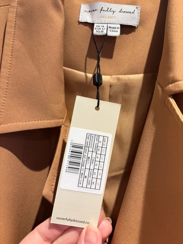 Never Fully Dressed Never Fully Dressed Camel Sleeveless Waistcoat Trench Duster - 1