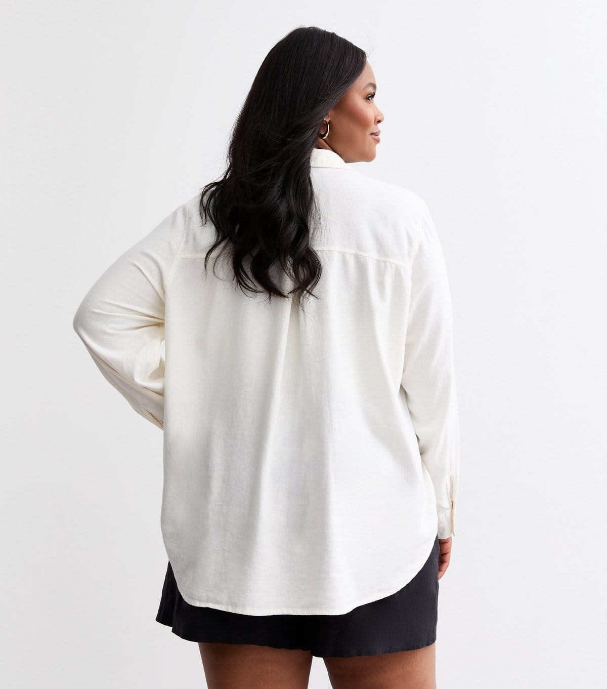 Only Women's Plus Size Linen-Blend Shirt Curves ONLY New Look - 4