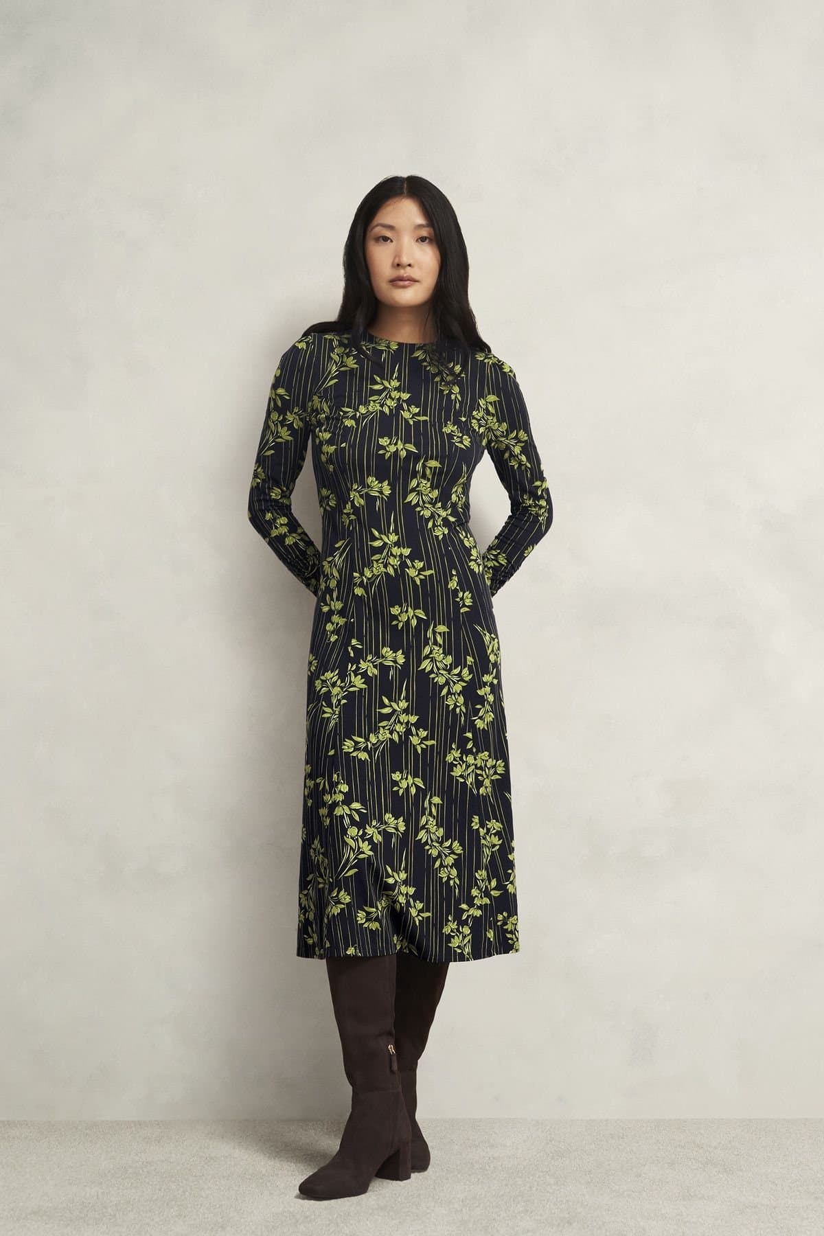 Hobbs London Hobbs London Women's Alison Jersey Dress in Dark Navy