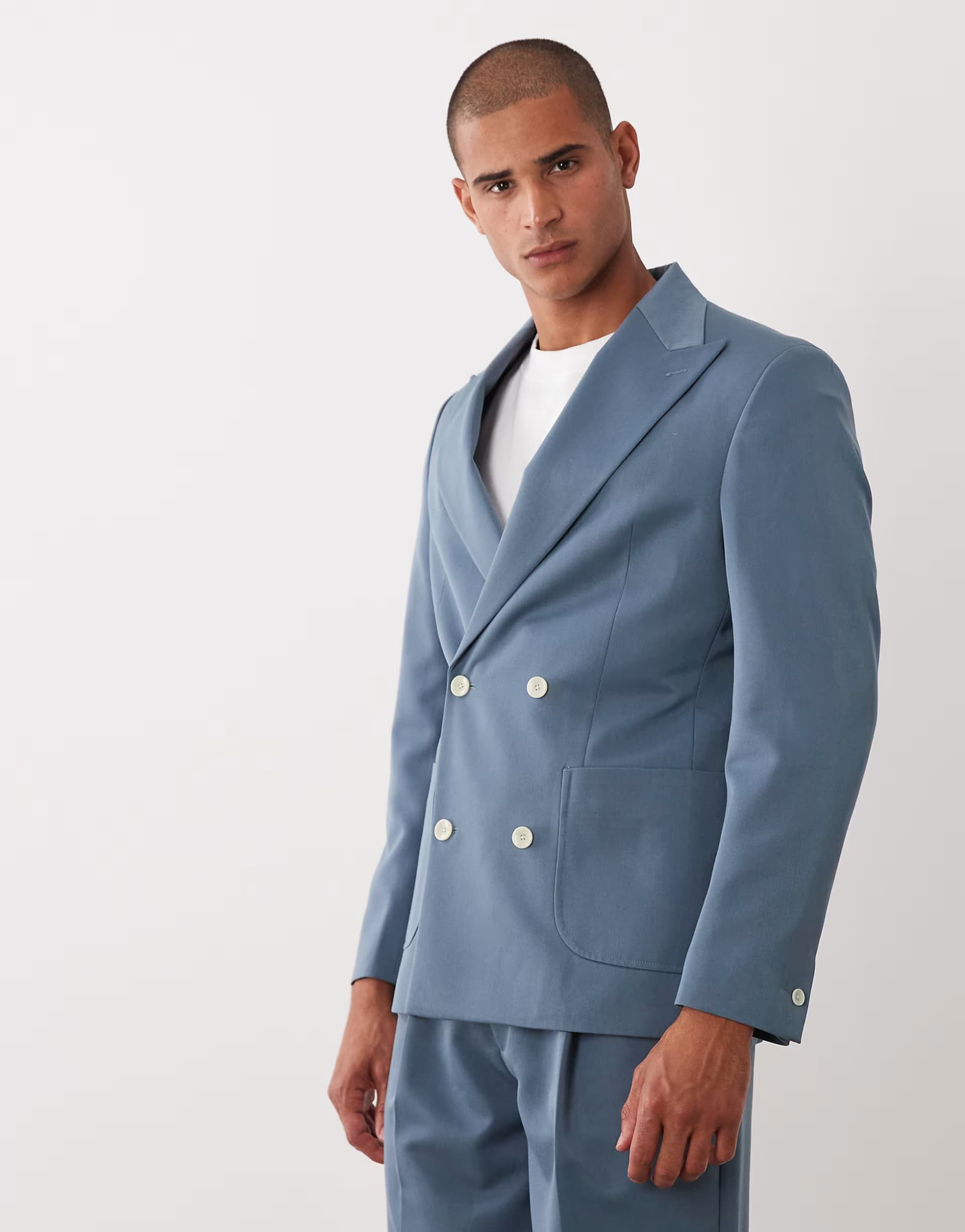 ASOS ASOS DESIGN regular suit jacket in mid blue