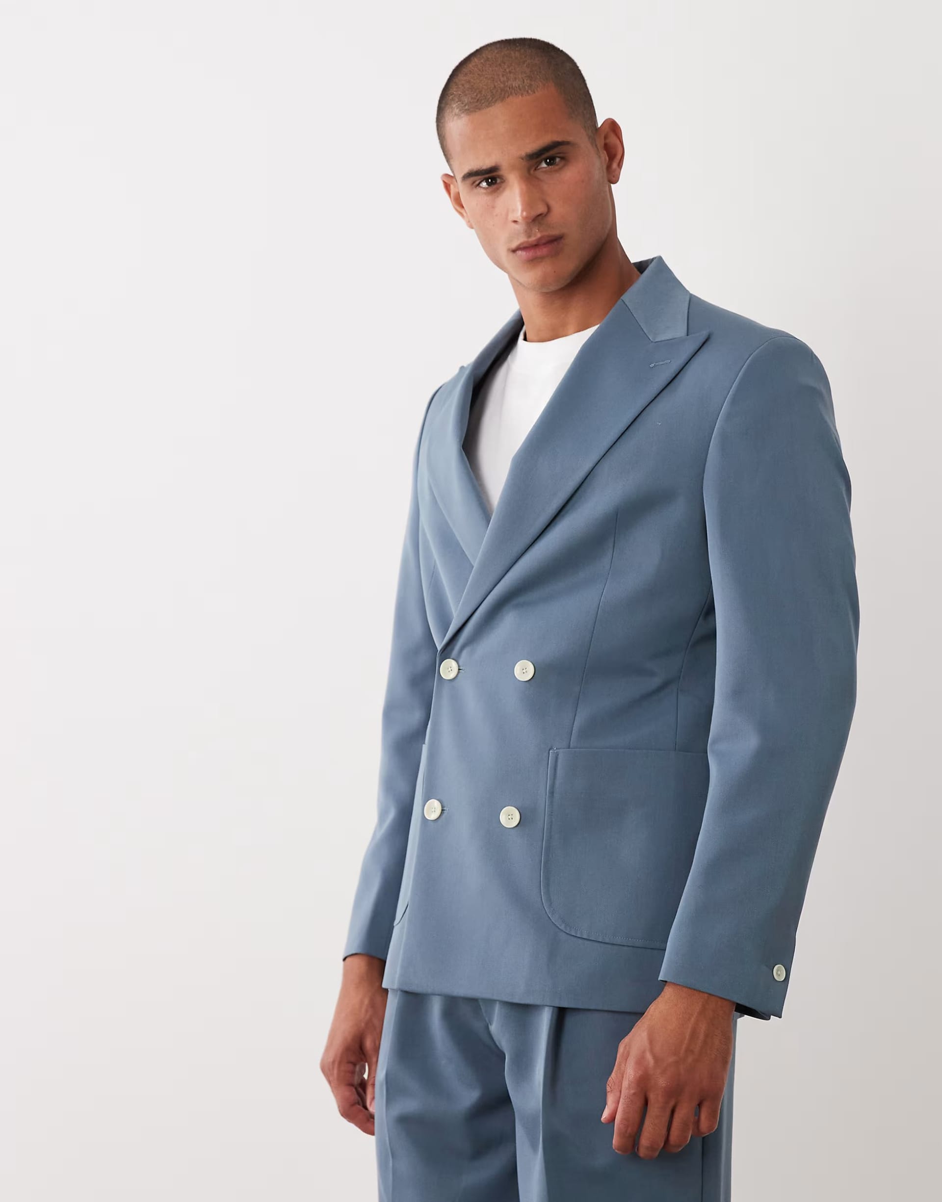 ASOS DESIGN Mid Blue Regular Suit Jacket