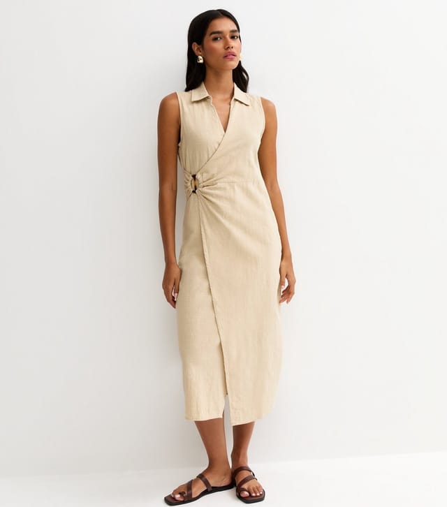 JDY Women's Stone Wrap Midi Dress JDY New Look - 3