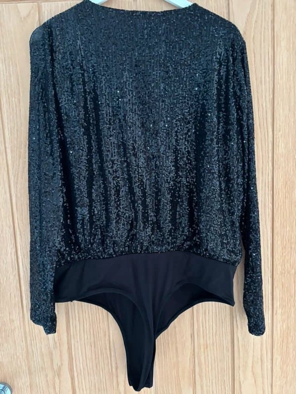 ASOS ASOS sequin body suit wrap over top size 18