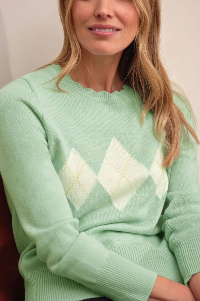 Pure Collection Pure Collection Women's Cashmere Blend Diamond Sweater - 2