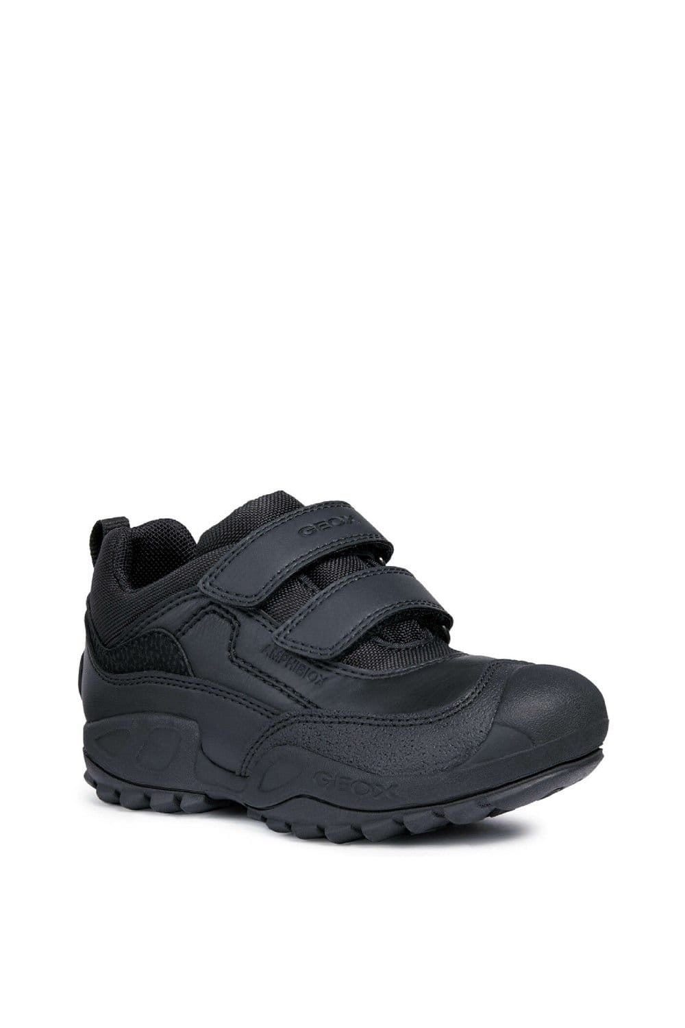Geox Geox Men's J New Savage Boy B A Waterproof Touch Fastening Trainer in Black - 1