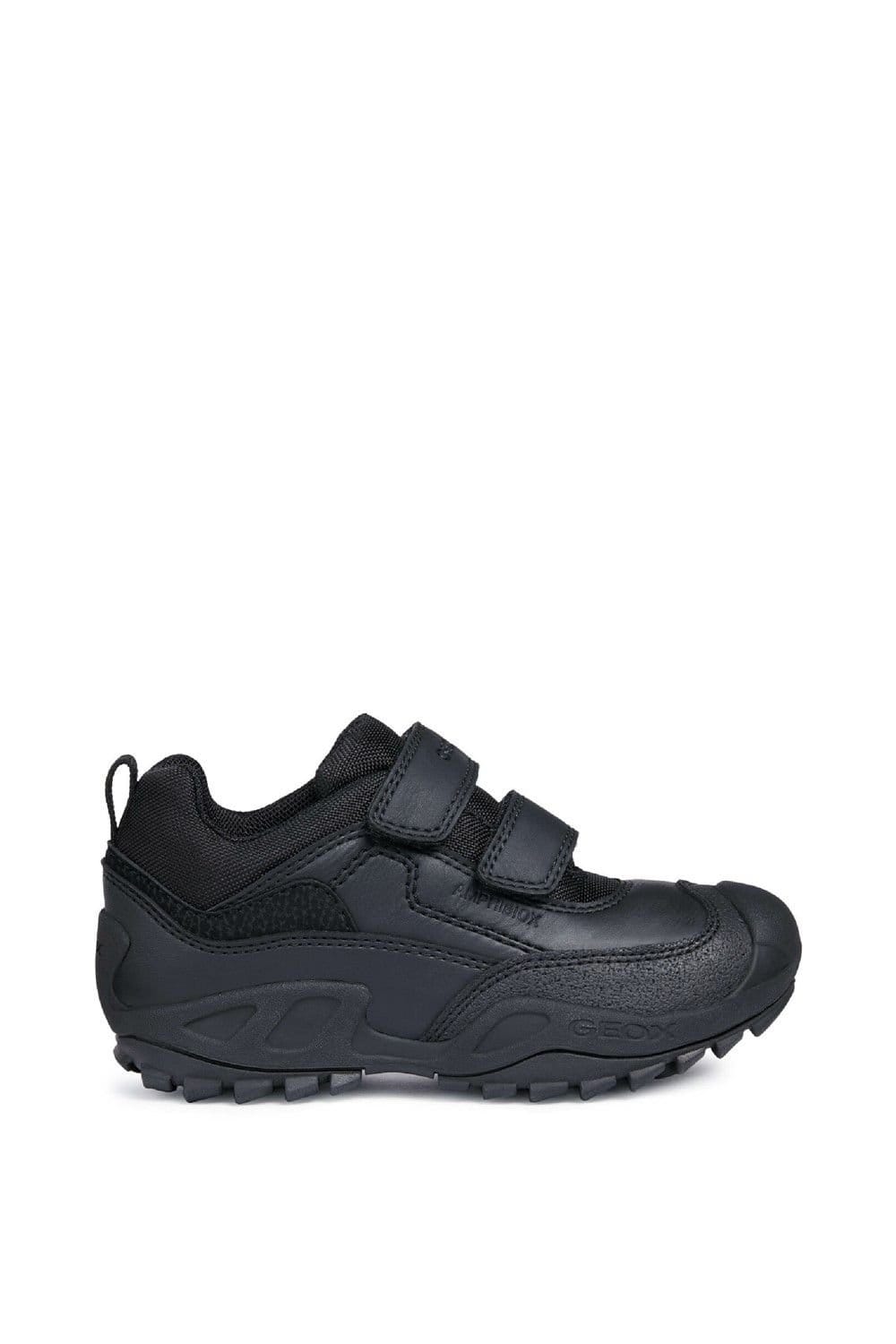 Geox Geox Men's J New Savage Boy B A Waterproof Touch Fastening Trainer in Black - 4
