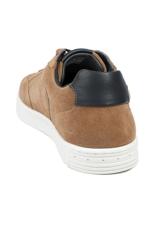 Jones Bootmaker Jones Bootmaker Men's Salvo Premium Leather Lace Up Trainers in Tan - 3