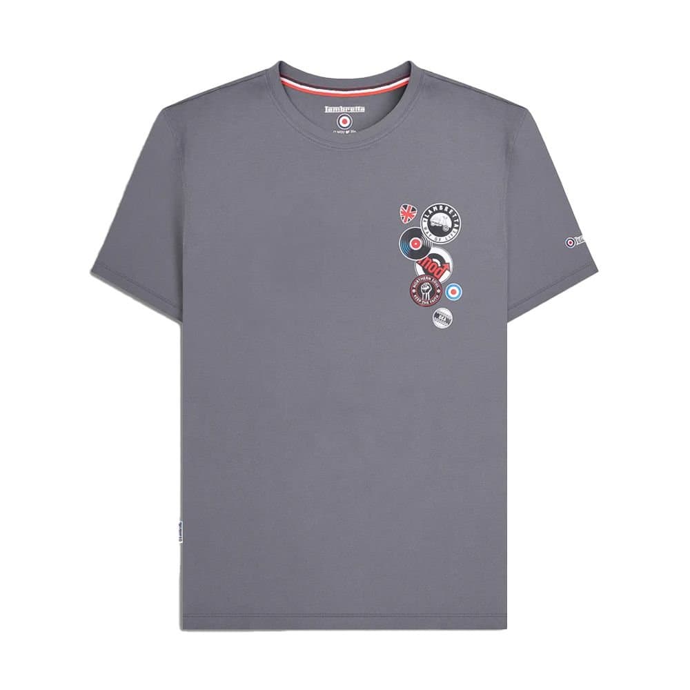 Lambretta Lambretta Men's Badge Big & Tall T-Shirt in Dark Grey