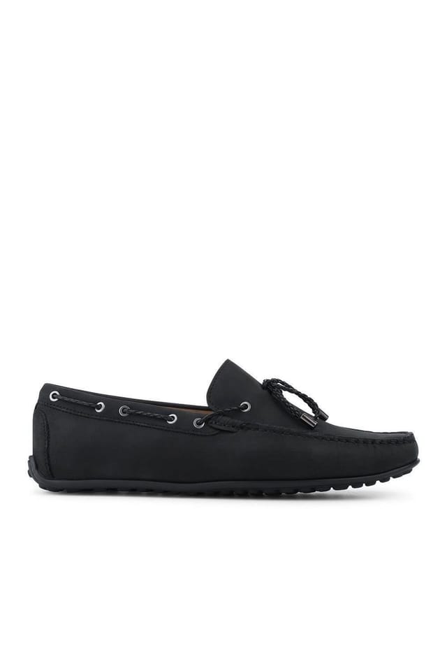 Jones Bootmaker Jones Bootmaker Men's Pedro Leather Tasselled Loafers in Black - 2