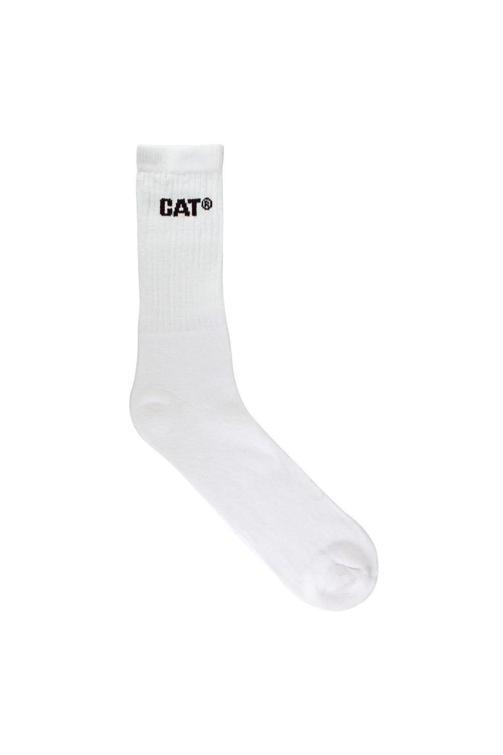 CAT CAT Men's 5 Pack Durable Cotton Performance Work Socks in White - 4
