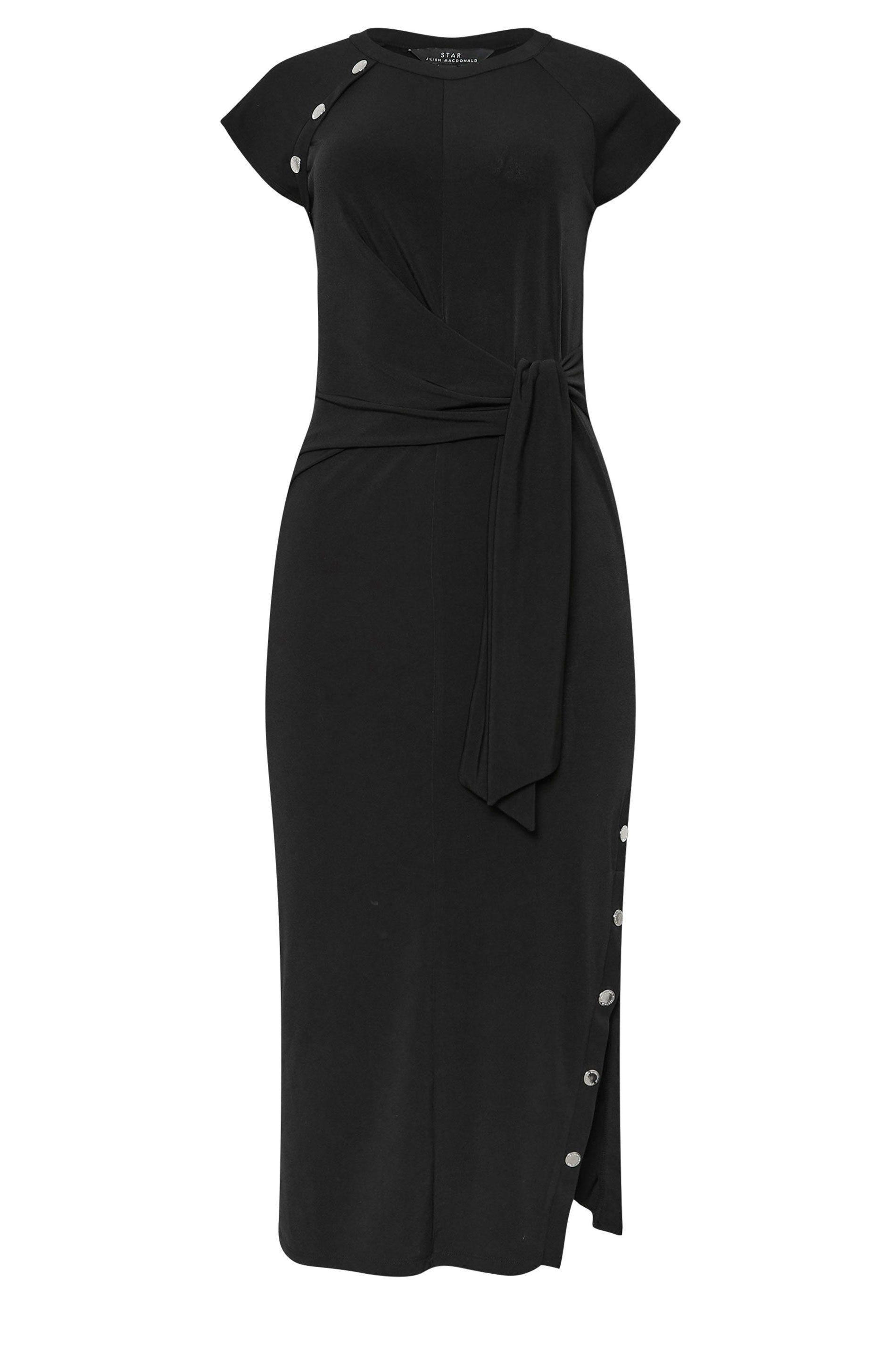 Star By Julien Macdonald Star by Julien Macdonald Women's Popper Detail Midi Dress in Black - 2