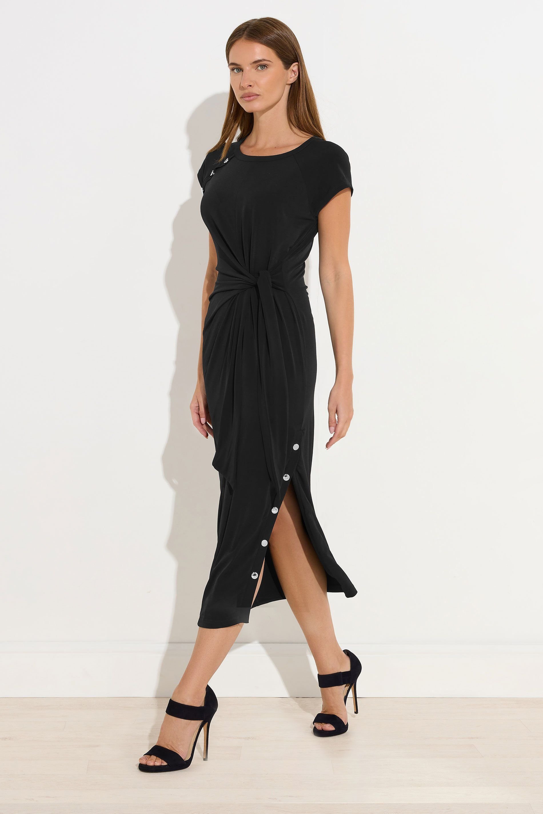 Star By Julien Macdonald Star by Julien Macdonald Women's Popper Detail Midi Dress in Black - 3
