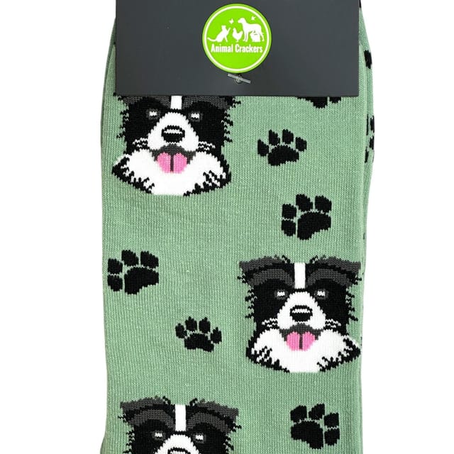 Animal Crackers Animal Crackers Men's Border Collie Sheepdog Design Socks Ankle Length, Quality Cotton Mix - 2