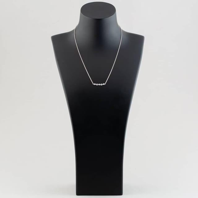 T.H.Baker T.H.Baker Women's Silver & Cubic Zirconia Wave Necklace 2THB020304 - 2