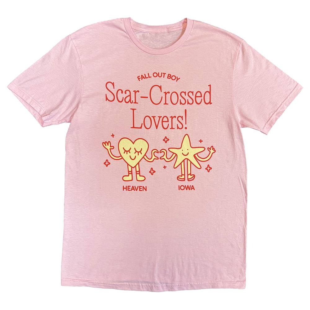 Fall Out Boy Fall Out Boy Men's Scar Crossed Lovers T-Shirt in Pink - 3
