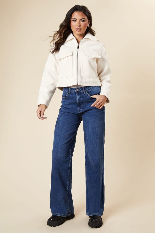 Dorothy Perkins Dorothy Perkins Women's Zip Front Pocket Detail Jacket in White - 2