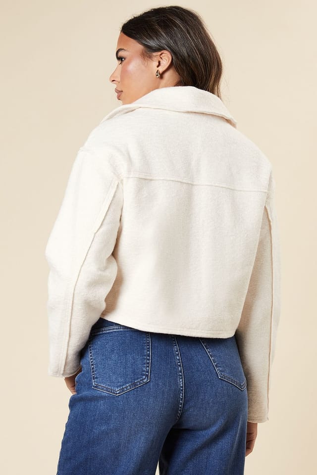 Dorothy Perkins Dorothy Perkins Women's Zip Front Pocket Detail Jacket in White - 3