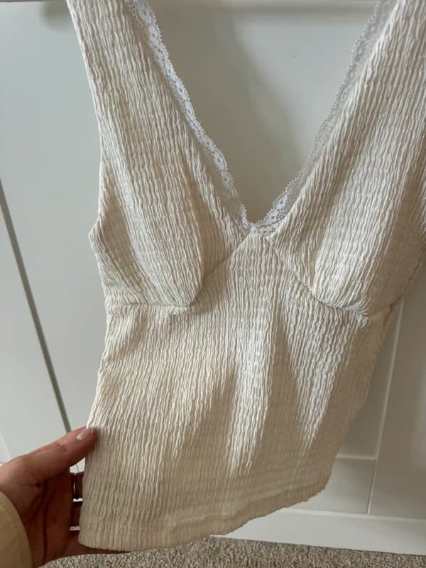 Bershka Lace trim top