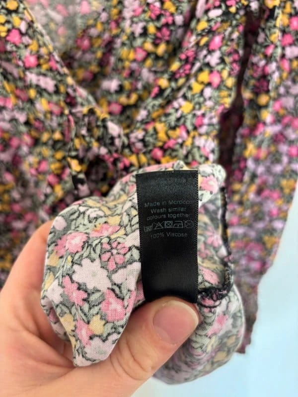 George Pink Floral Maternity Wrap Top Size 16
