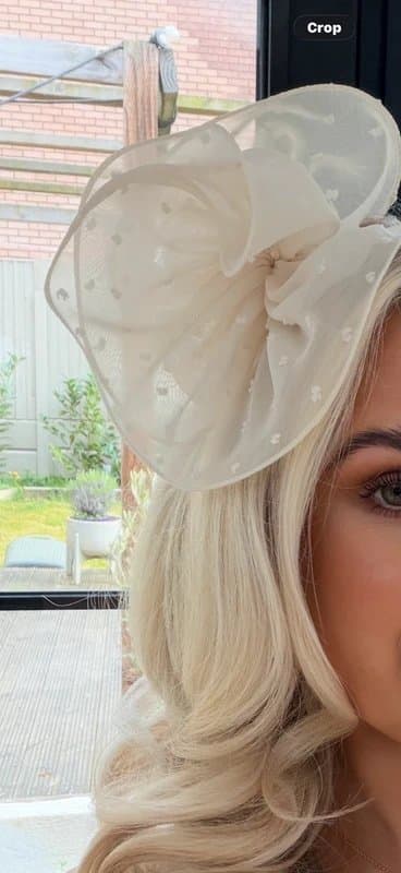 ASOS ASOS cream chiffon fascinator