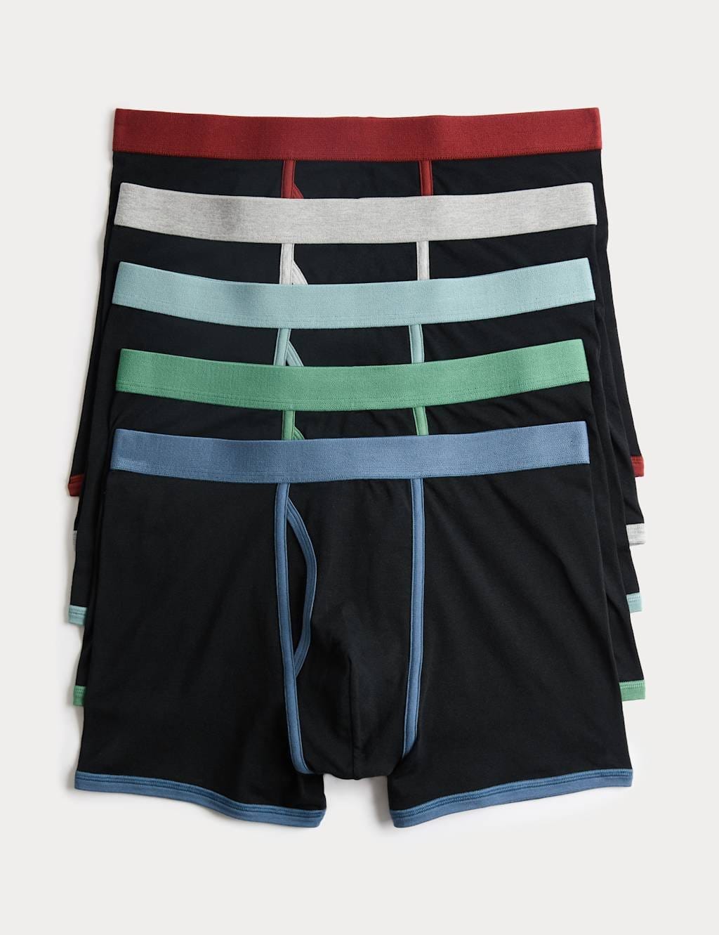 Marks & Spencer M&S 5 Pack Cotton Stretch Trunks Black Mix - 1