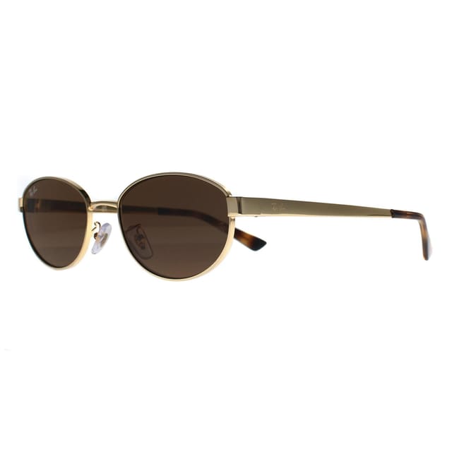 Ray-Ban Ray-Ban Women's Oval Polished Arista Gold Dark Brown RB3774D - 2