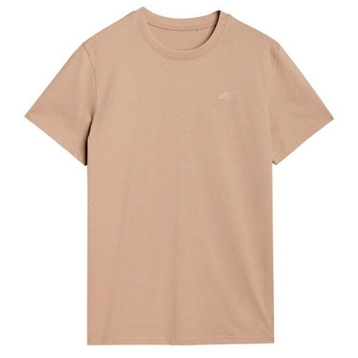 4F 4F Men's WSS25TTSHM2074 T-Shirt in Beige