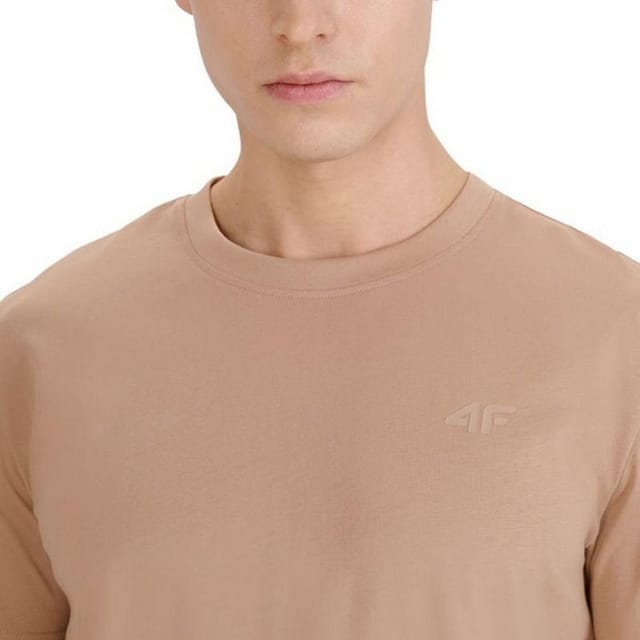 4F 4F Men's WSS25TTSHM2074 T-Shirt in Beige - 3