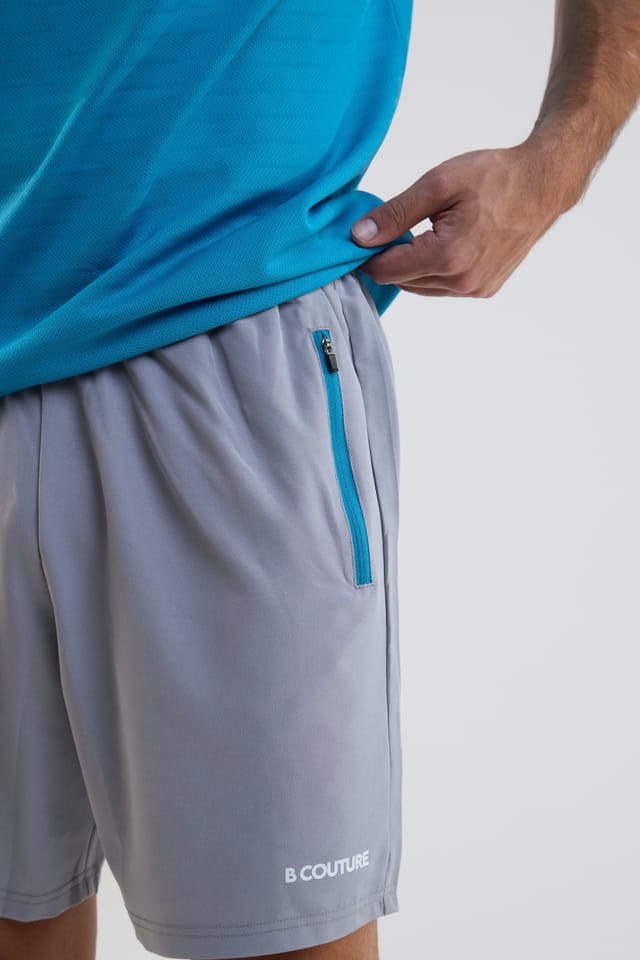 BCouture BCouture Men's Gym Shorts & T-Shirt Set in Blue - 3
