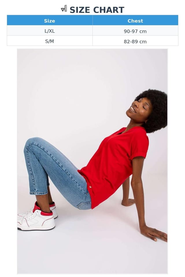 Love Lace Love Lace Women's Everyday Short Sleeve Basic T-Shirt in Red - 3