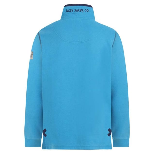 Lazy Jacks Lazy Jacks Women's Soft Touch Quarter Zip Sweatshirt in Turquoise - 2