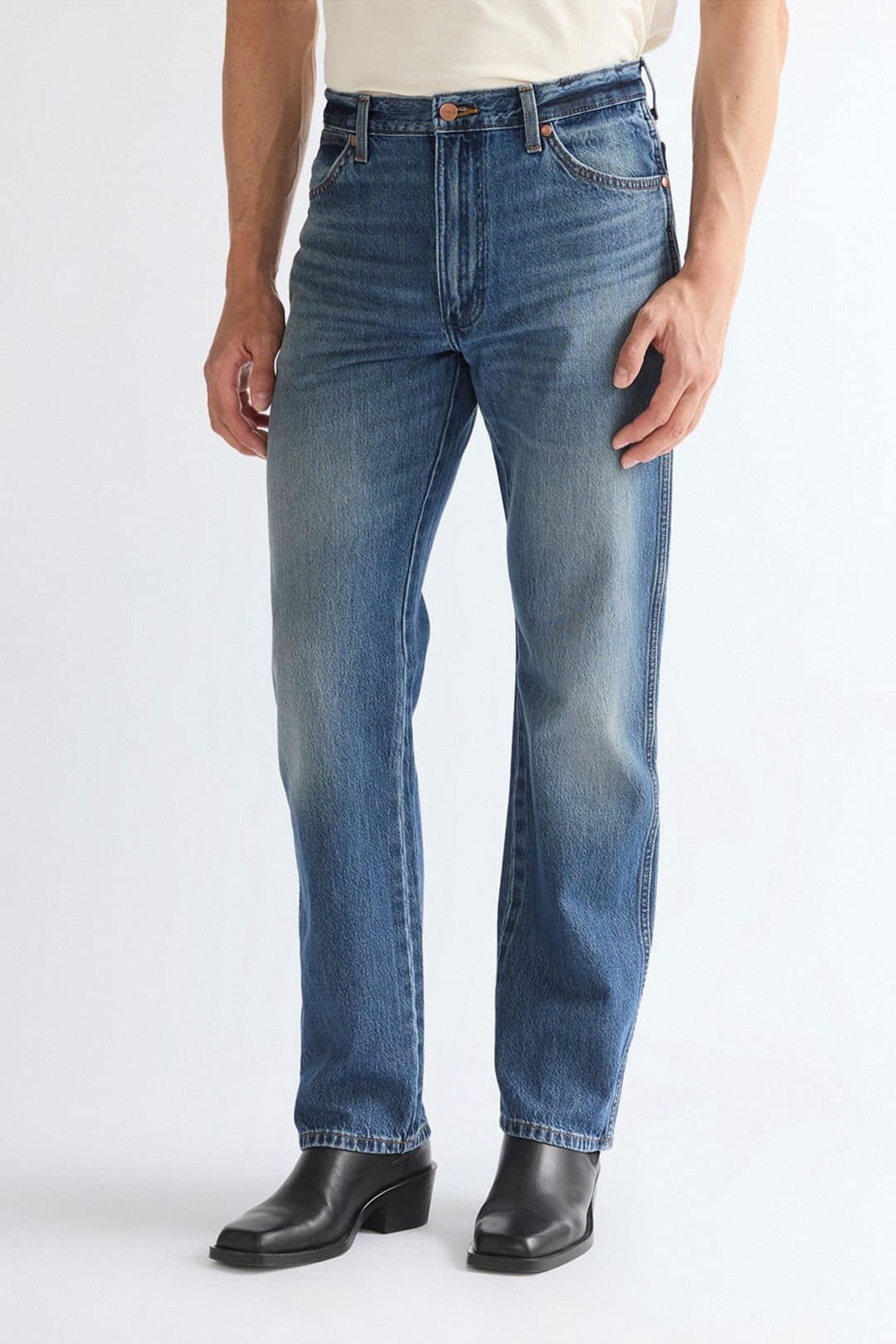 Wrangler Wrangler Men's 13MWZ Original Cowboy Cut Denim Jeans Pacific Wash in Navy