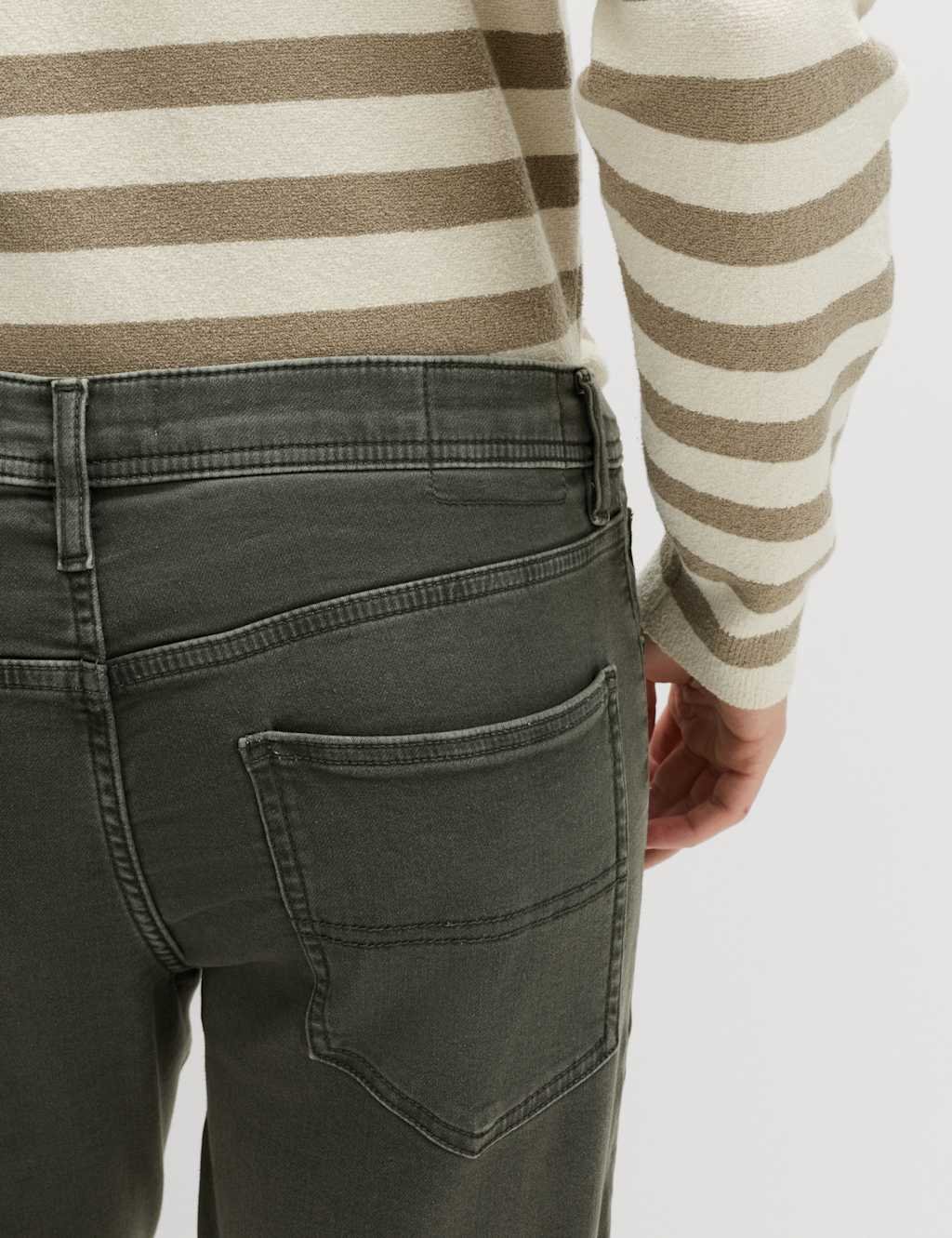 Marks & Spencer M&S Slim Fit Comfort Stretch Jeans Smokey Green - 2