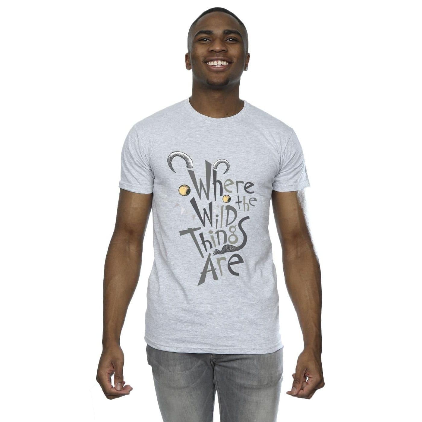 Where The Wild Things Are Where The Wild Things Are Men's Monster Logo T-Shirt in Grey