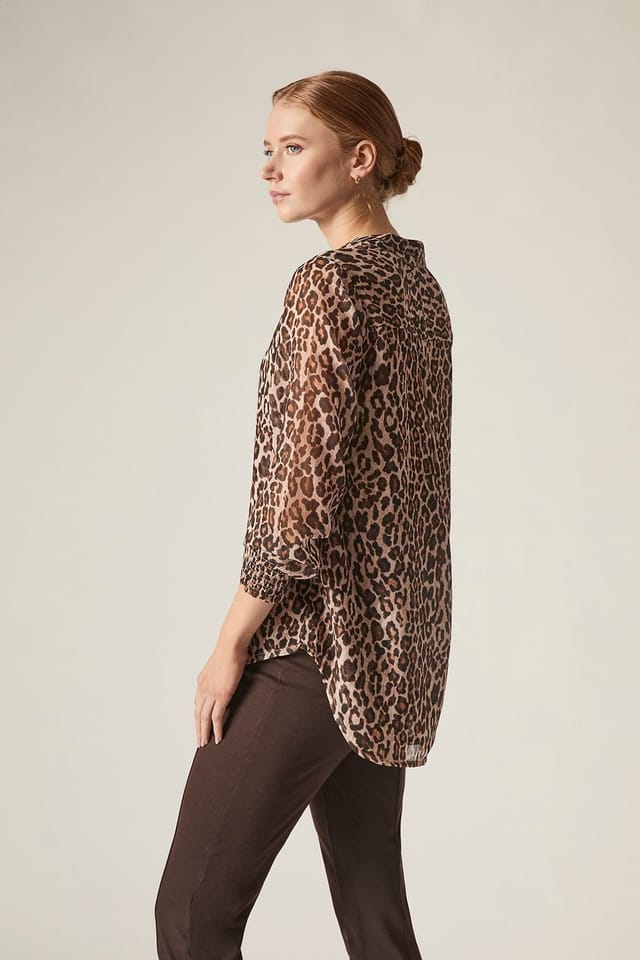 James Lakeland James Lakeland Women's Leopard Print Blouse in Brown - 2