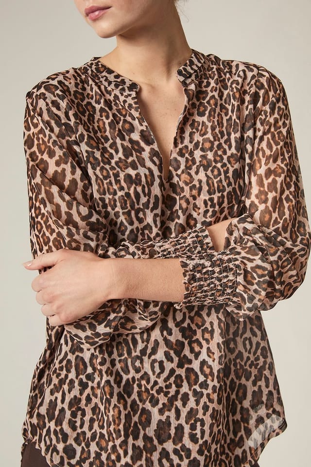 James Lakeland James Lakeland Women's Leopard Print Blouse in Brown - 3