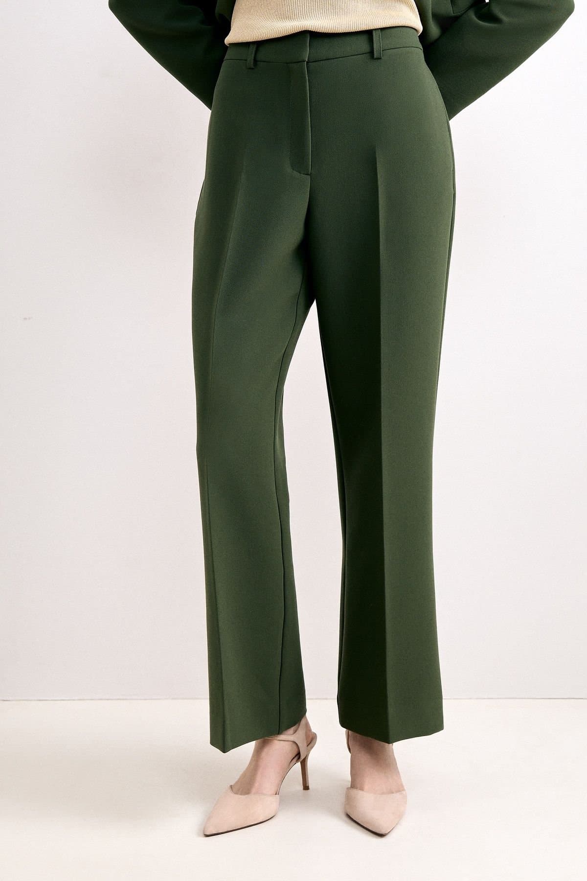 Phase Eight Phase Eight Women's Leonie High-Waist Trouser in Bottle Green