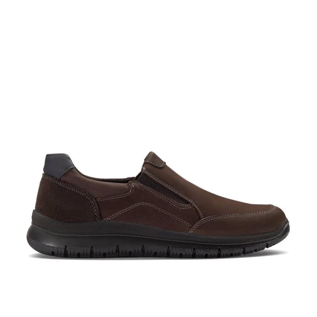 Clarks Clarks Men's Murano Easy Dark Brown Nubuck Slip Ons - 2