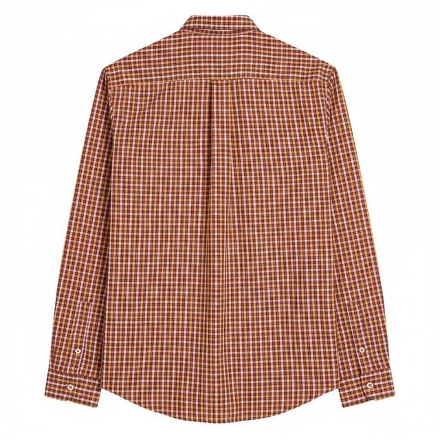 Ben Sherman Ben Sherman Men's Signature House Check Long-Sleeved Shirt in Amber - 2