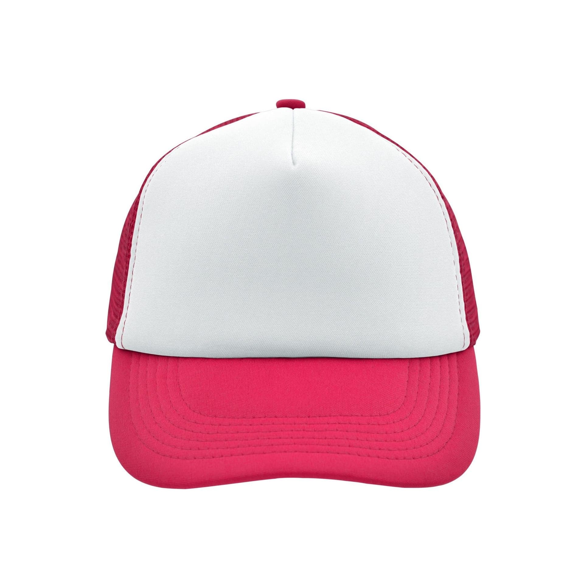 Myrtle Beach Myrtle Beach Men's 5 Panel Polyester Mesh Baseball Cap in Magenta